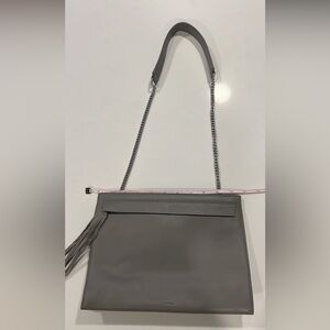 LIKE NEW ALL SAINTS Gray Cow Leather Kyo Shoulder Bag